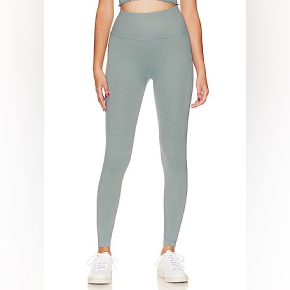 Spiritual Gangster LOVE SCULPT RUFFLE LEGGING IN STORMY BLUE (Size M/L)